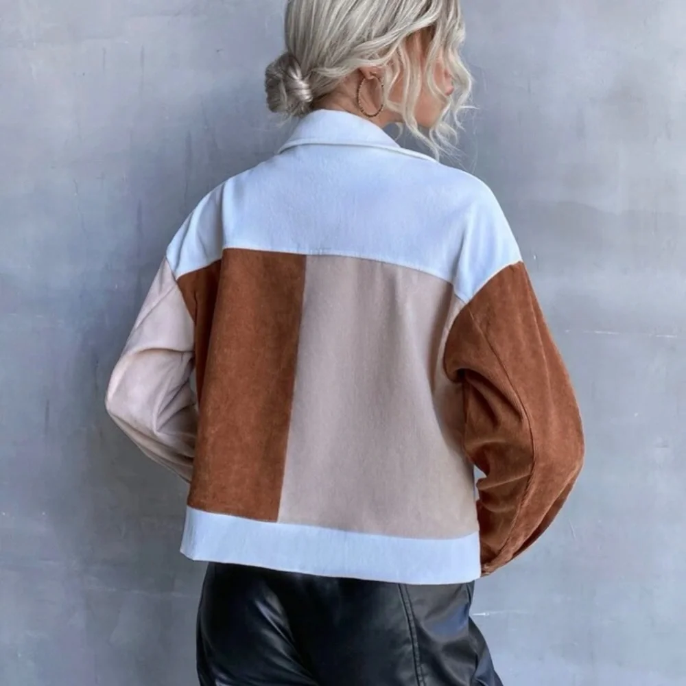 Colorblock cropped jacket - Picture 3 of 3